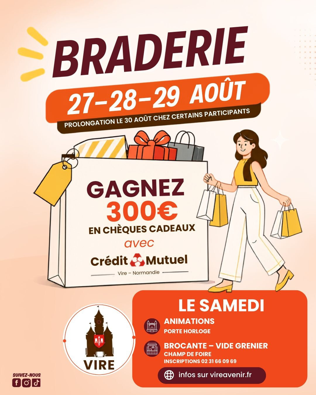 Affiche Braderie Vire Avenir Août 2026