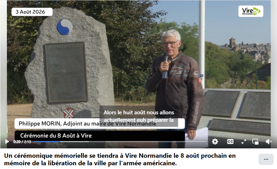 Capture d'écran - Vidéo présentation cérémonie mémorielle 8 août 2026