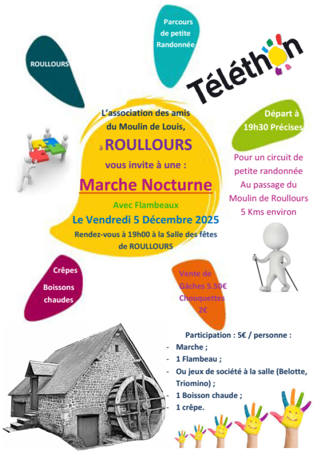 Marche Nocturne TELETHON Roullours 05122025
