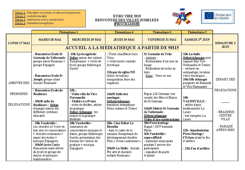 programme eurovire