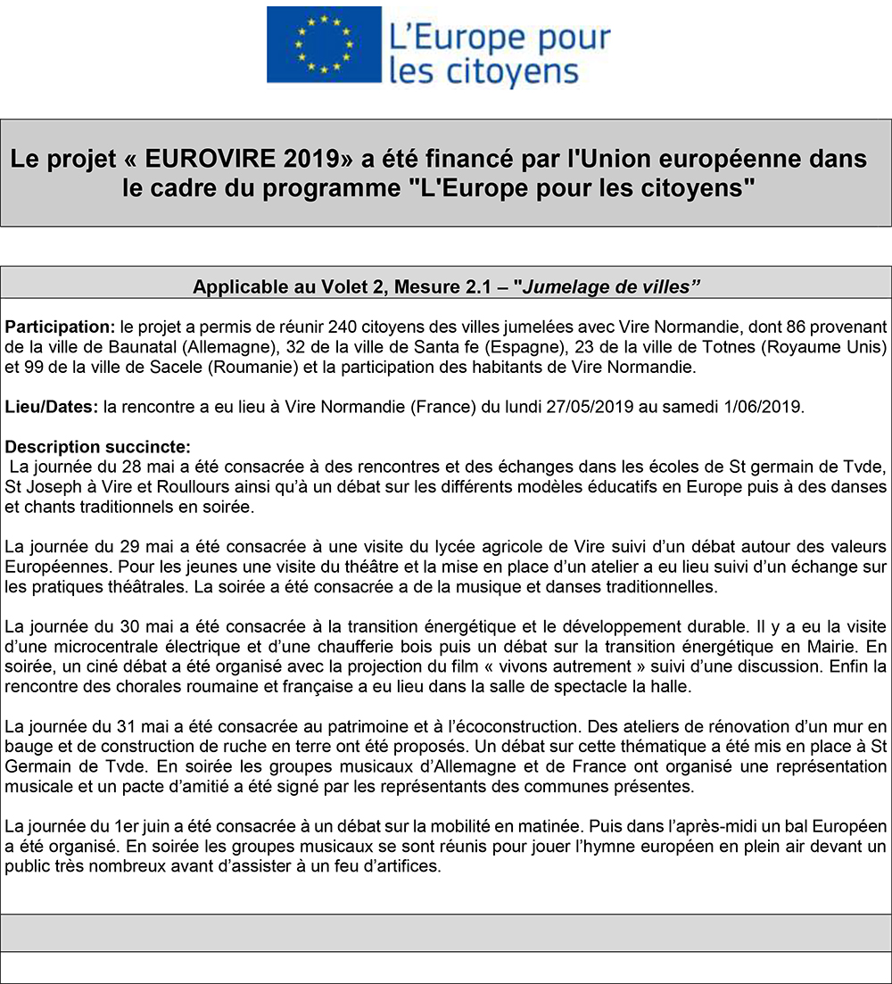 projet eurovire 2019 détail