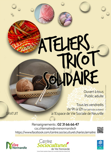 Affiche A4 tricot solidaire Octobre 2025