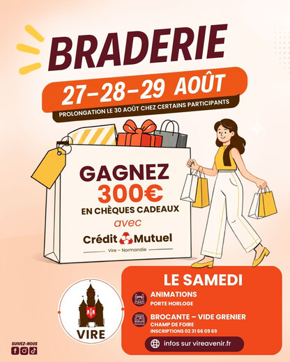 Affiche Braderie Vire Avenir Août 2026