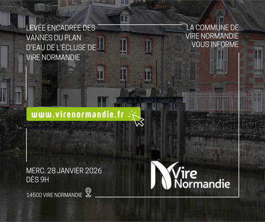 Opération levée de l'écluse Vire 28012026